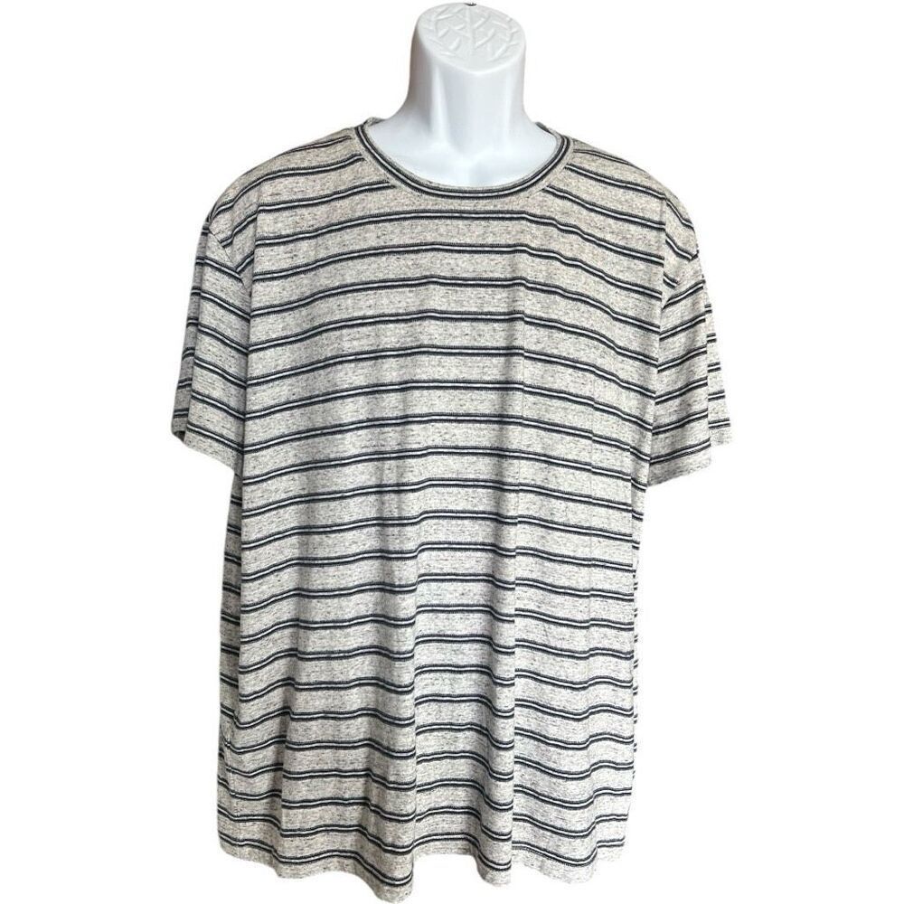 Mens Mutual Weave Heathered Striped Everyday Tee Shirt - Sz XXL